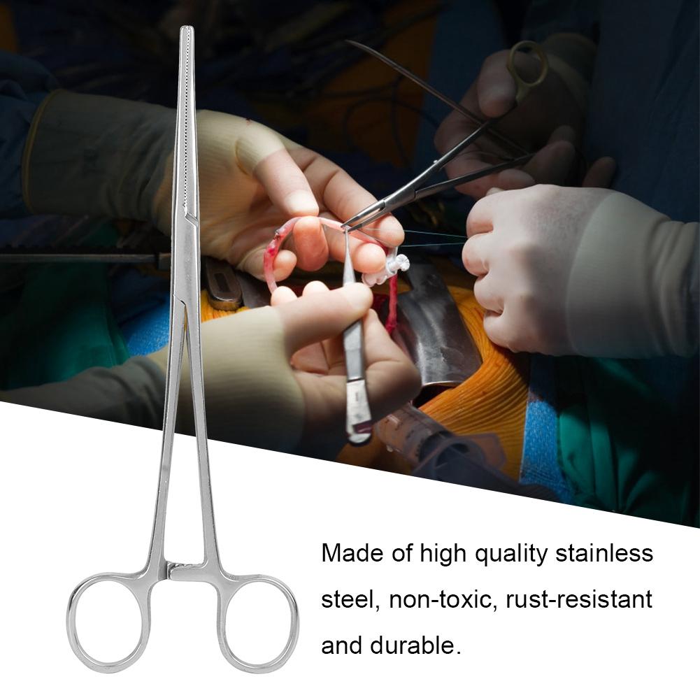 Хирургические гемостатические зажимы из нержавеющей стали, пинцеты для шерсти домашних животных с прямым кончиком