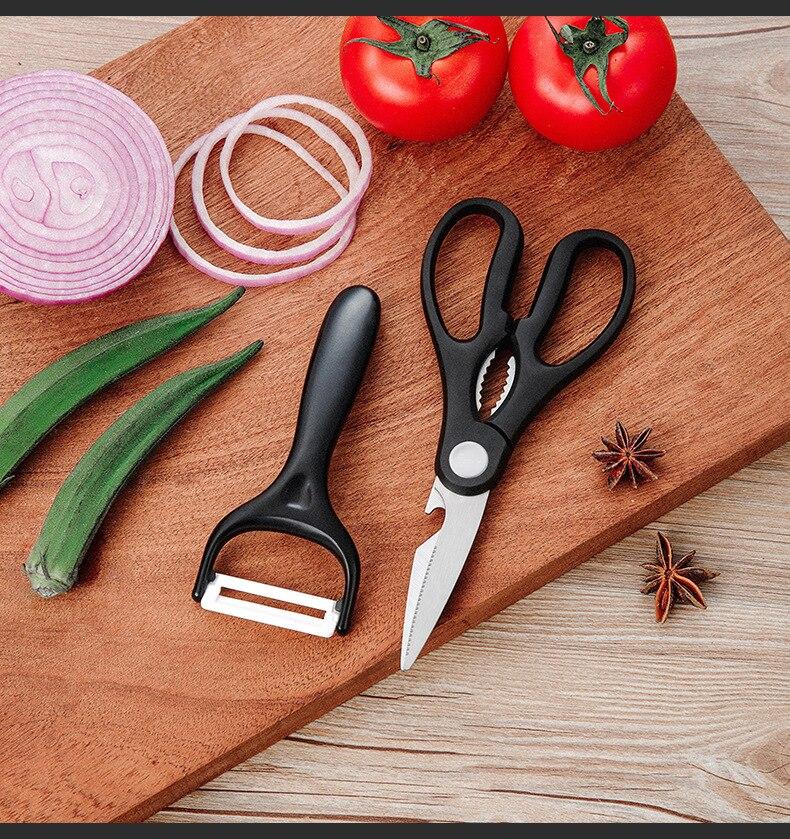 6 шт. кухонный нож, фруктовые ножи, универсальный нож для очистки овощей, нож шеф-повара для нарезки овощей