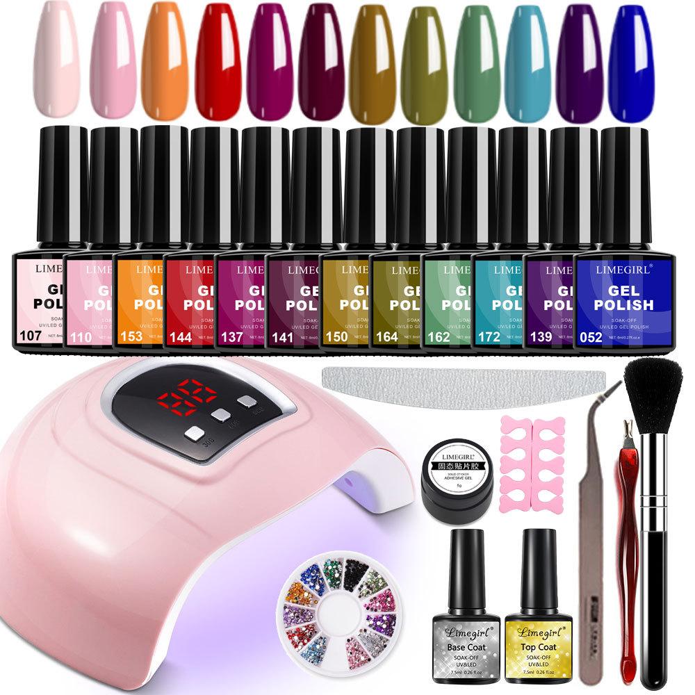 54W USB LED Nail Lamp, Smart Timer, No Blackening, UV Gel Nail Polish Curing Lamp, Fast Dry Light