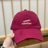 Spring And Summer Letter Embroidery Holes Show Face Small Baseball Cap Women'S Fashion Versatile Trendy Peaked Cap Men