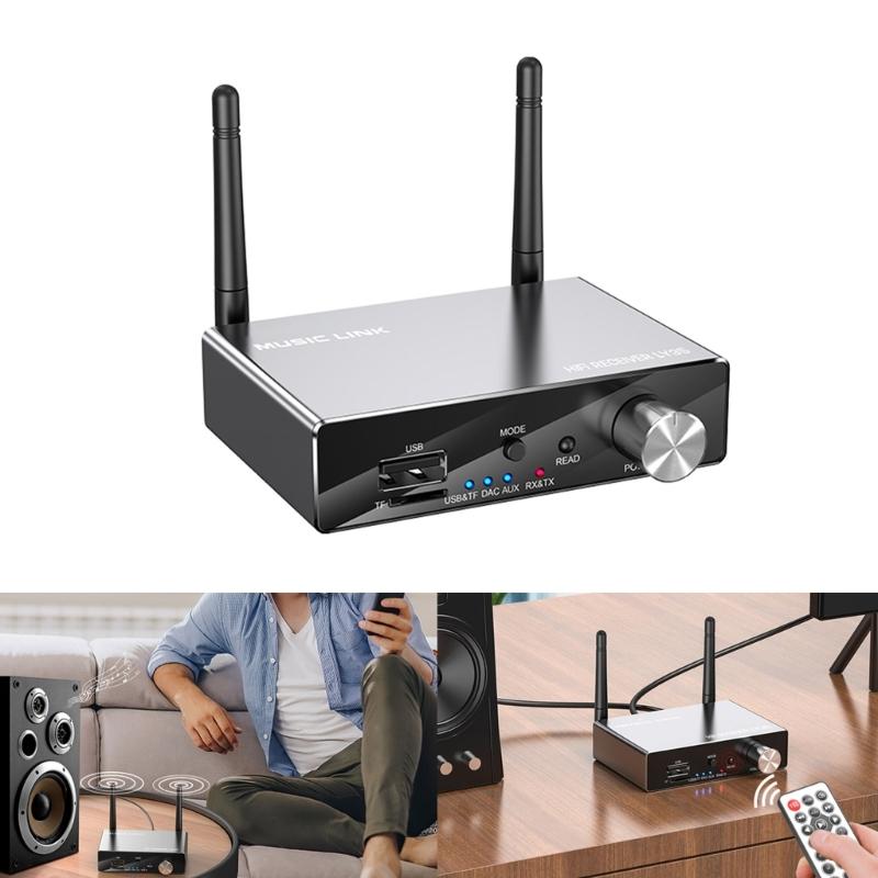 6-в-1 Цифро-аналоговый преобразователь BT 5.3 Приемник Передатчик Оптический Коаксиальный AUX RCA USB TF ЦАП Беспроводной Аудио Адаптер