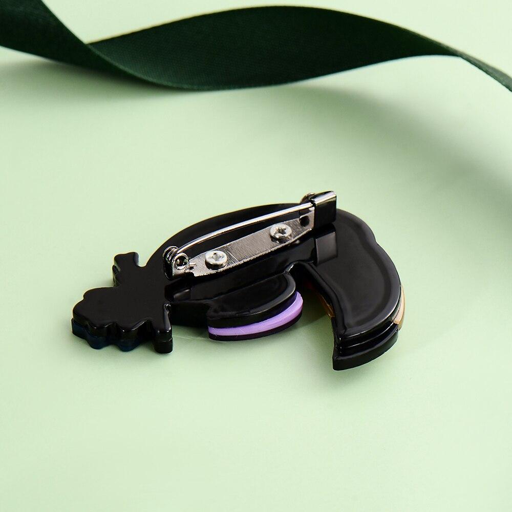 Blucome Новое поступление, акриловая брошь в виде животного, брошь с мультяшным попугаем для женщин и детей, платье, шляпа, шпильки для хиджаба