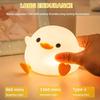 Touch Luminous Cute Duck Cartoon Animal Children's Silicone Light Children's Sensor Timer USB Rechargeable Birthday Gift