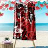 Red MUFC Glory Print Beach Towel, Large Soft Quick Dry Towel for Beach Camping Swimming