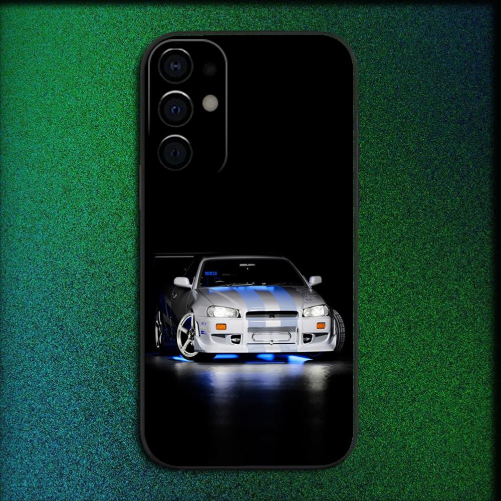 F-Fasts and F-Furious R34 Phone Case For Samsung S25,S24,S21,S22,S23,S30,Ultra,S20,Plus,Fe,Lite,Note,10,9,5G Black Cover
