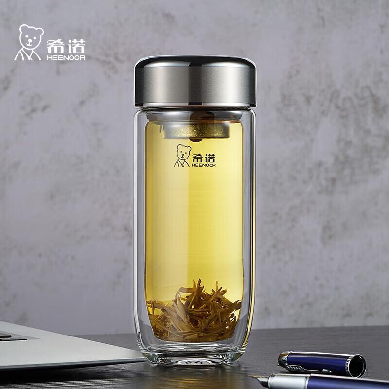 Heenoor XN-1927 Double Wall Antibacterial Glass Tea Cup
