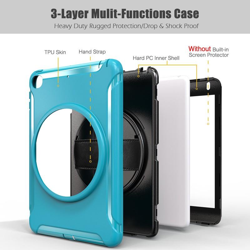 Leather-Style PC Hard Case With Rotating Stand IPad Mini 4 5 Air 2 3 9.7 10.2 Pro 10.5 Shockproof Anti-Scratch Slim Design