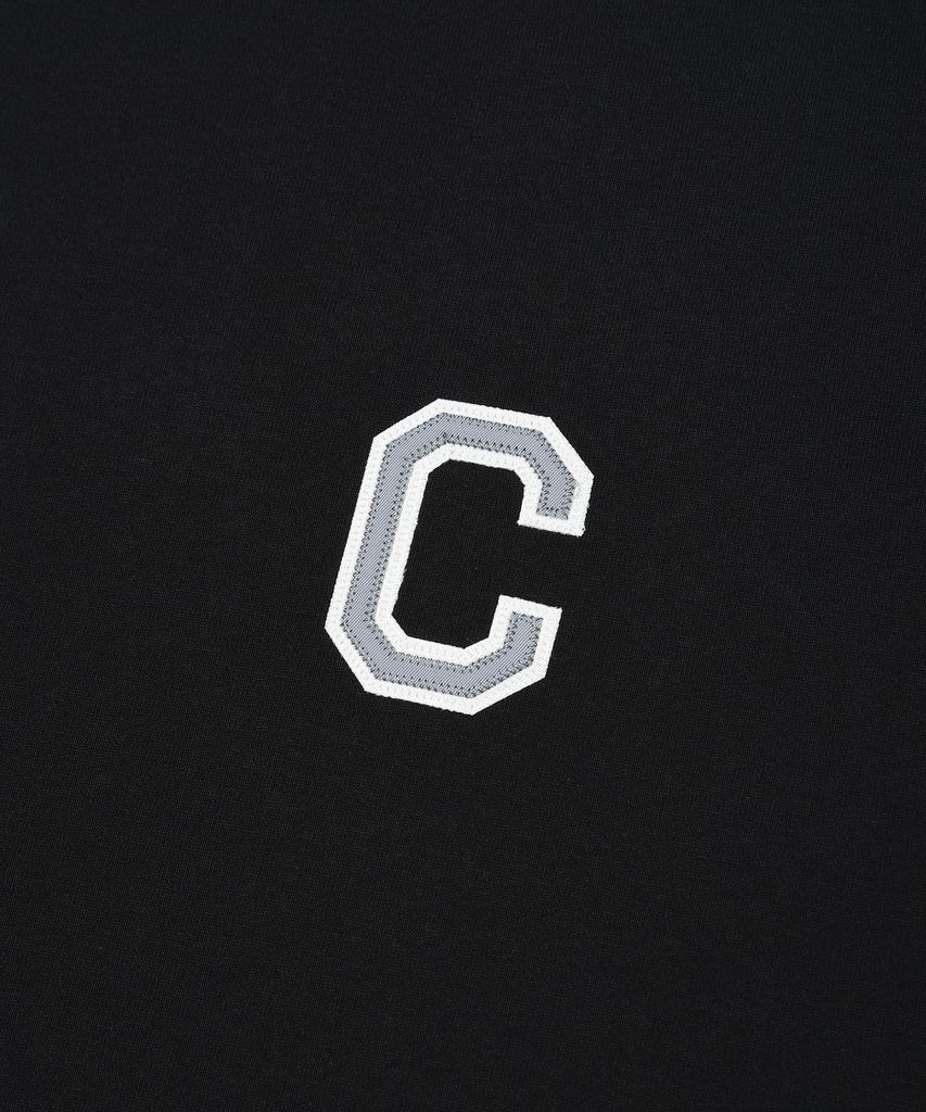 COVERNAT Стильная хлопковая футболка с блестящим логотипом C Черная