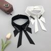 Autumn Sewn Sweater Collar Simple Crystal Beads Plus Bow Tie Playful And Cute Fake Collar