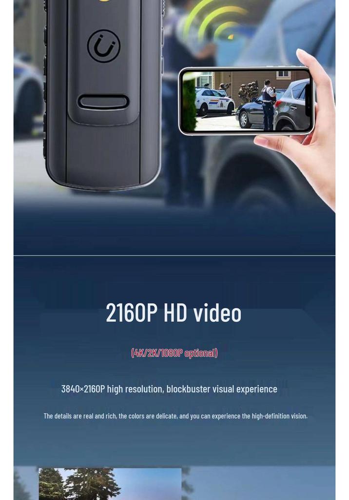 Нагрудная камера 4K HD с ночным видением для езды на велосипеде и занятий спортом на открытом воздухе – Беспроводной видеорегистратор