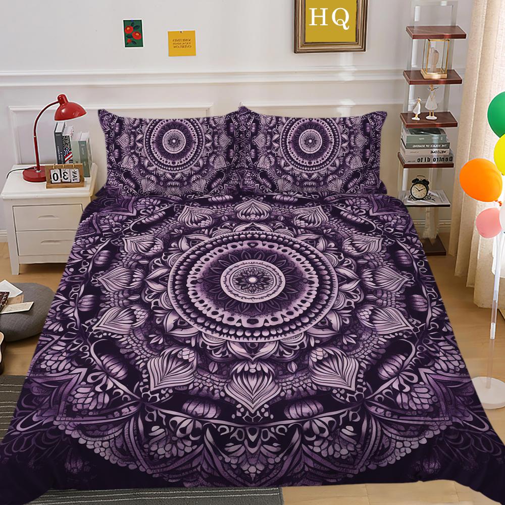 3D Mandala Printing Comforter Cover Set Double Size Polyester Duvet Cover Fashion Highend Home Bedclothes