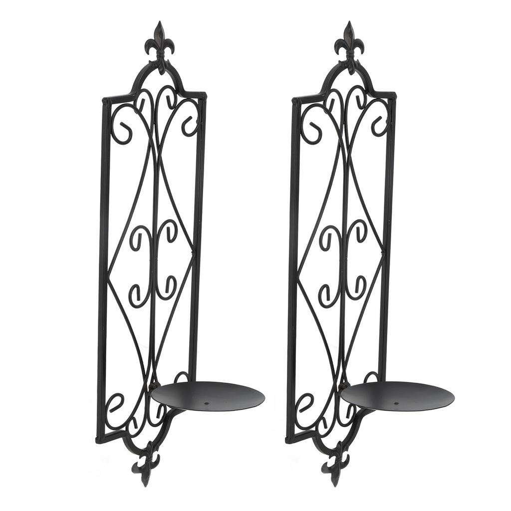 2pcs Wall Sconce Candle Holder Hanging Iron Wall Candle Sconce Holder Wall Decorations for Living