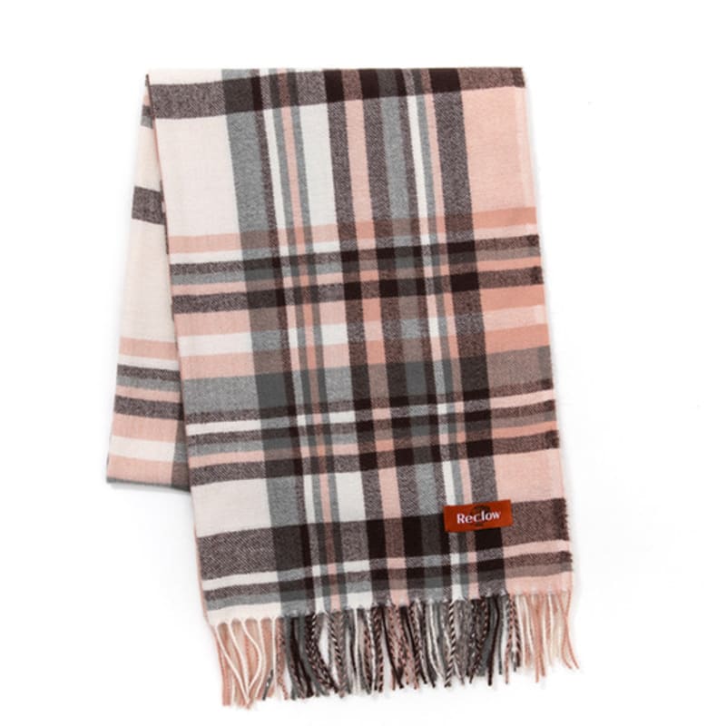 RECLOW RECLOW Mix Check Muffler Pink