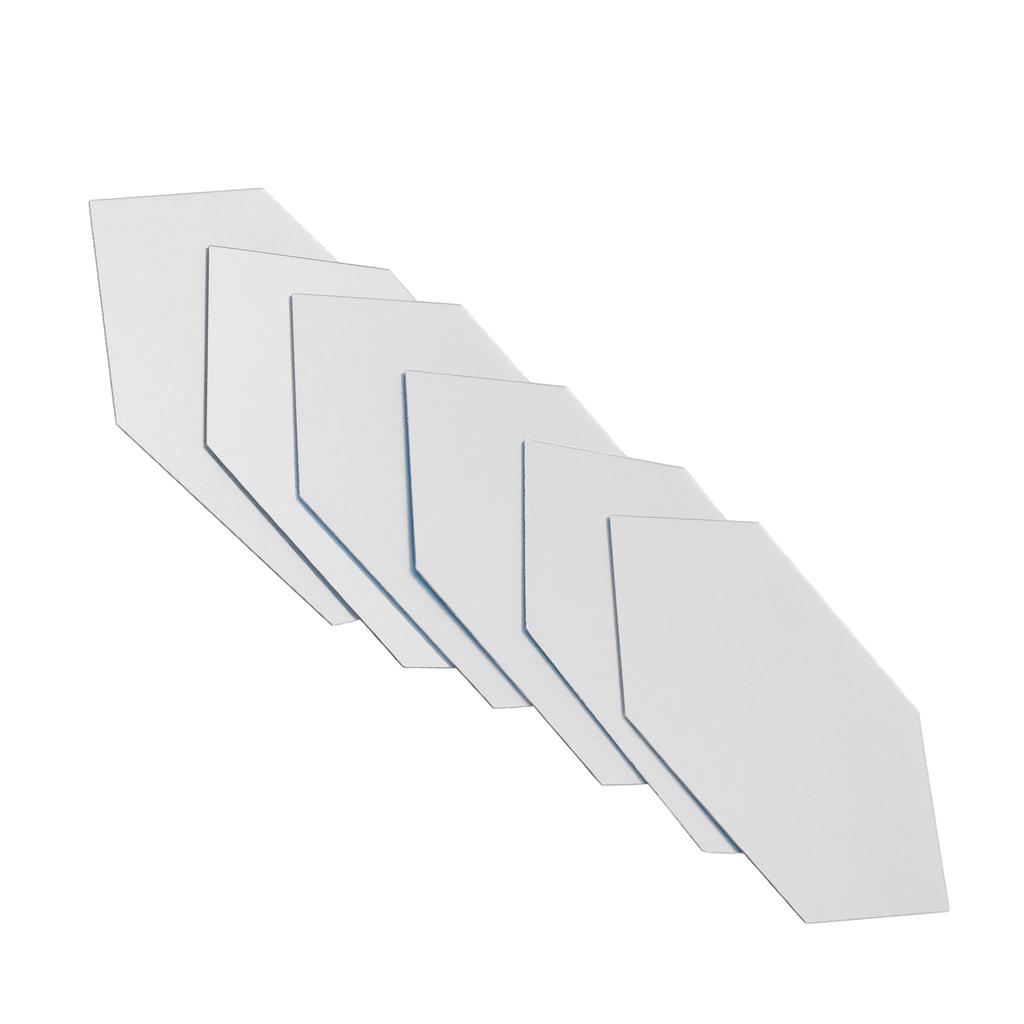 Mirror Wall Stickers Removable Hex Decals Home Living Room Bedroom Decoration Silver18x16x9.2cm (234pcs Sticker) 32Pcs