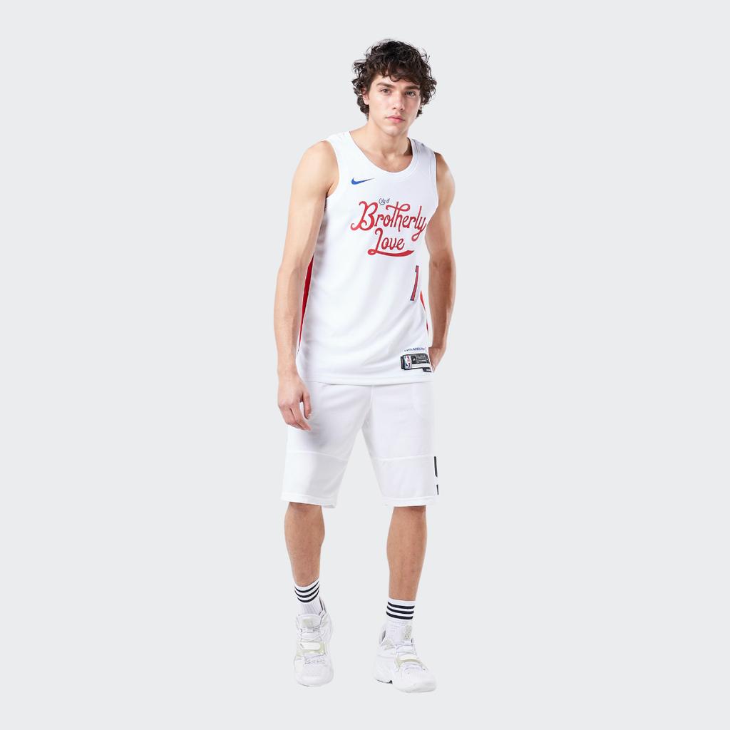 Nike NBA Quick-Dry 76ers Harden City Edition Tank, Fan Version 2022-23 Топы унисекс, белые DO9606-107