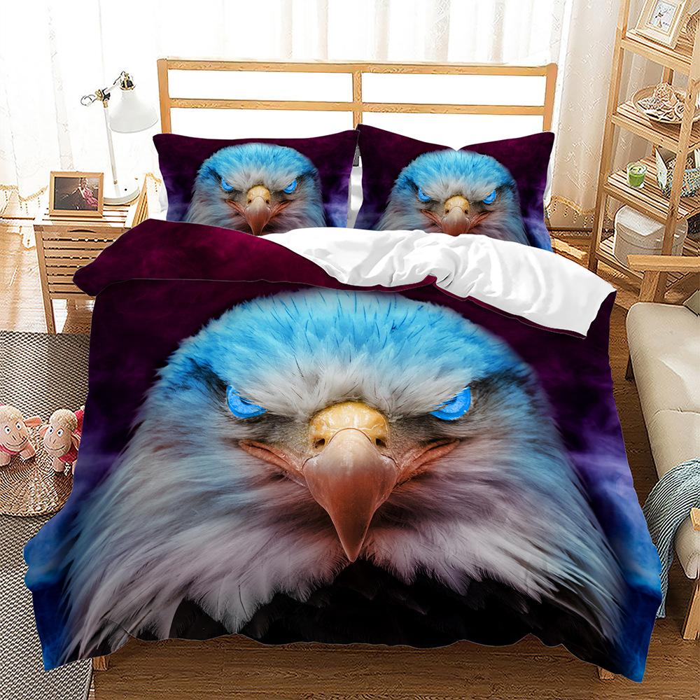 Eagle Theme Print Bedding Set Home Bedding Set Quilt Cover Pillow Cover Bed Sheet/Double King 2/3 Piece Bedroom Decoration