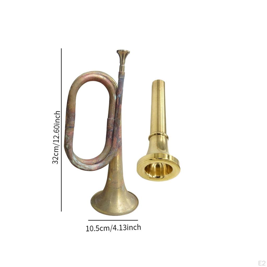 Мини духовой инструмент скаутская труба портативный C горн кавалерийский духовой для школы