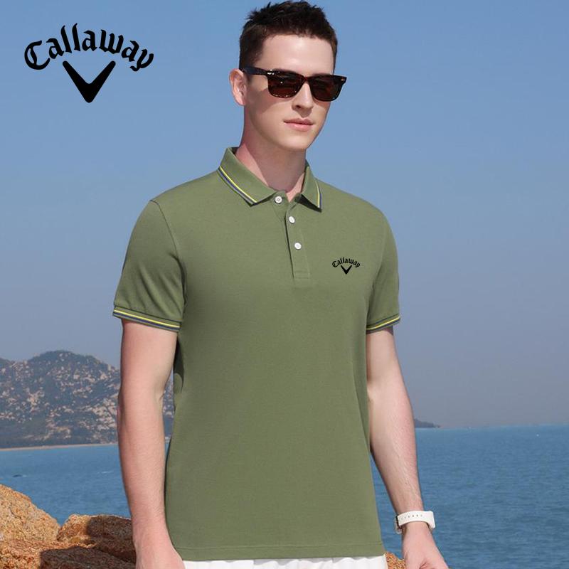 Callaway 2025 Весна/Лето Вышивка Городской Спортивный Хлопковый Поло Рубашка для Мужчин и Женщин Быстросохнущая Пот Впитывающая Рубашка Поло