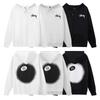 Unisex Hooded Fleece Sweatshirt With Back Letter Print Long Sleeve Zip-Up Casual Top Teens Adults