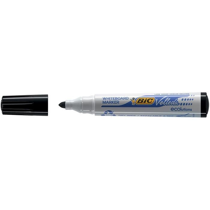 BIC® — Boite feutres effaçables Velleda® BIC® Velleda® 1701 ECOlutions® x 12 — Encre noire