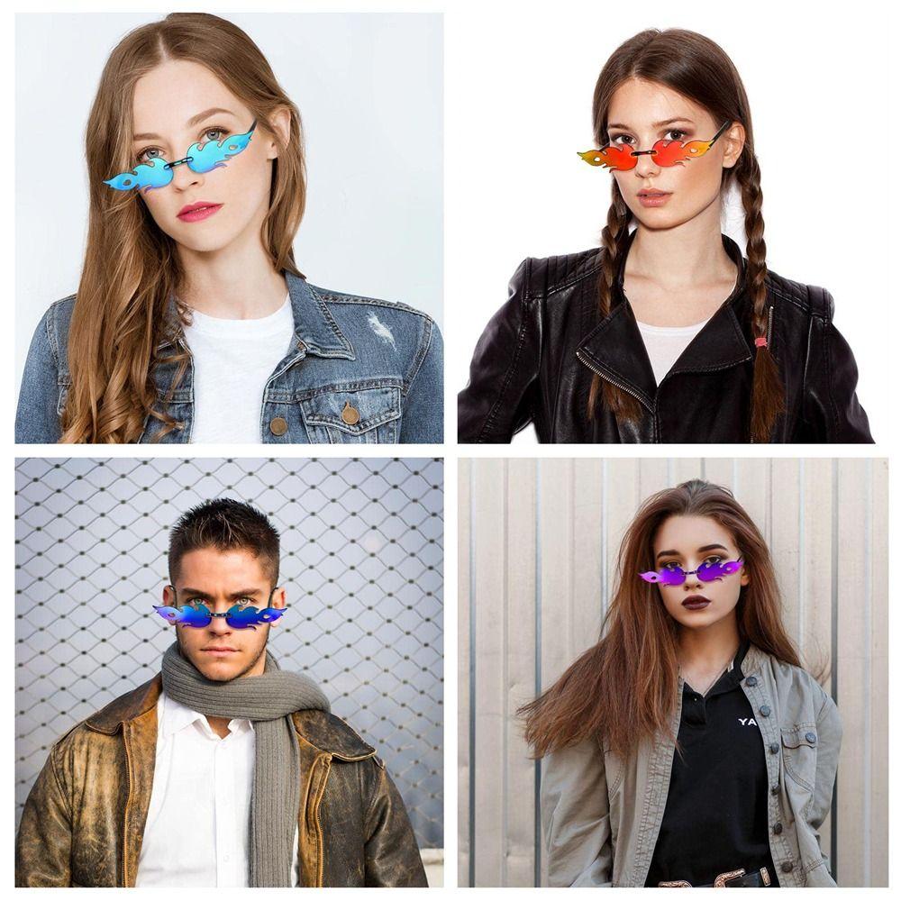 Novelty Eyewear Cosplay Party Flame Shaped Flame Sunglasses Sun Glasses Sunglasses for Women