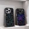 Чехол для телефона с рисунком под карбон для iPhone 11, 12, 13, 14, 15, 16, 17, Pro, Max, Plus, E, Air, Mini, IMD, матовый черный