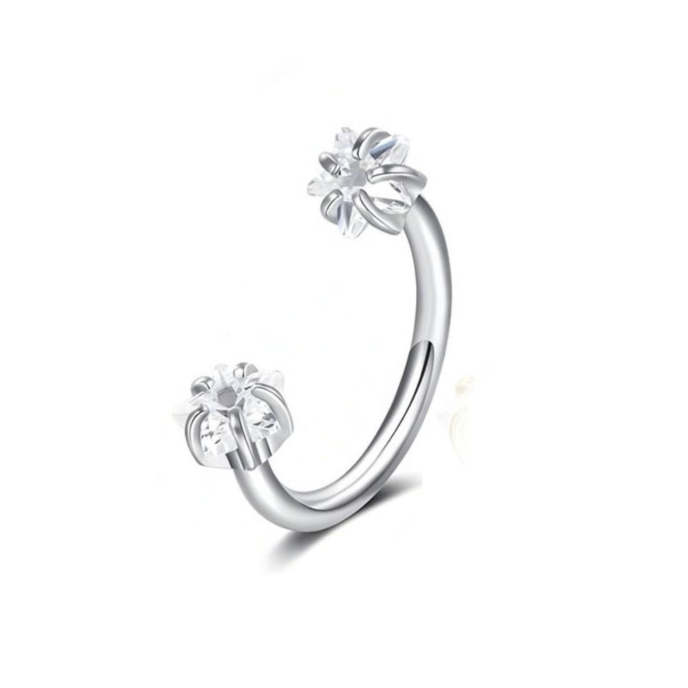 2 PCS Elegant Nose Ring Stainless Steel Daith Piercing Jewelry Cartilage Helix Earrings Daily