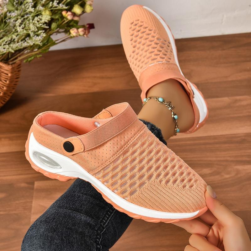 Женские туфли с большой сеткой, сандалии, женские полупрозрачные, для мам, дышащие, легкие, на воздушной подушке