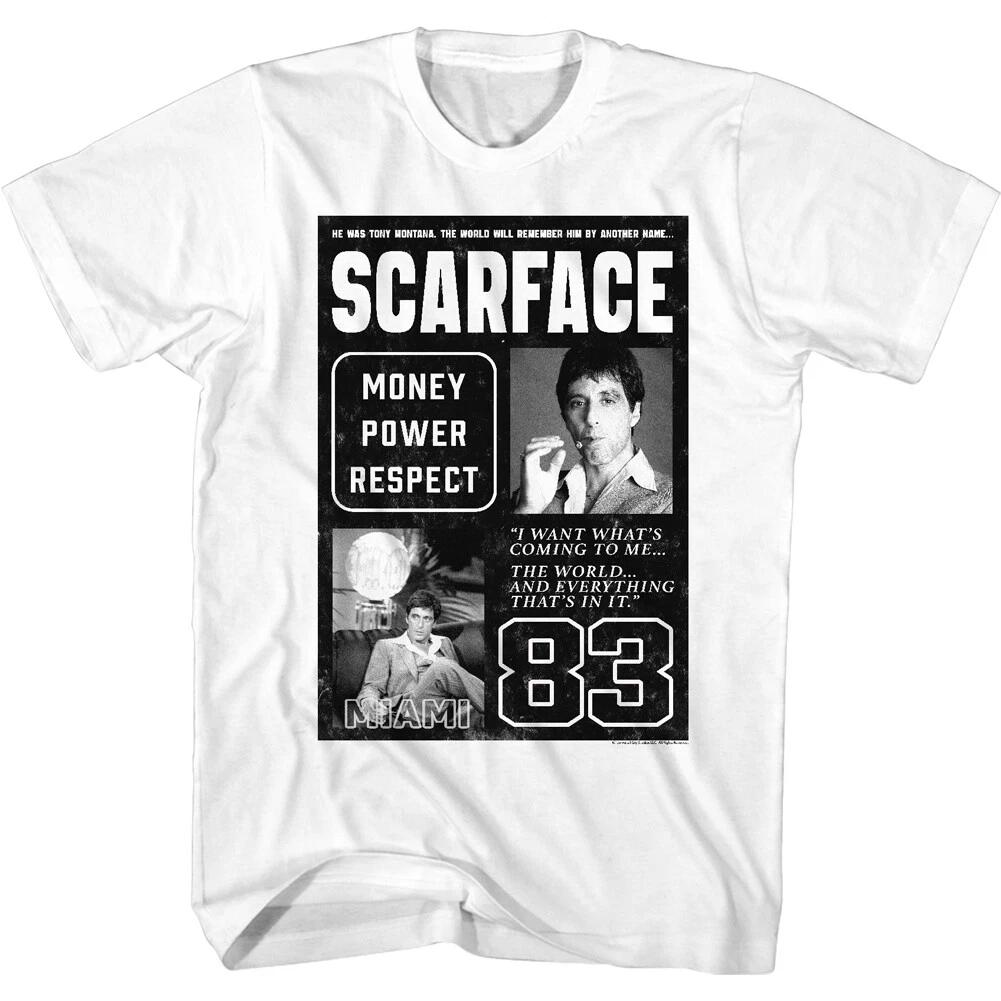 Scarface Movie $$$ Power Respect 83 I Want What's Coming To Me Men's T Shirt