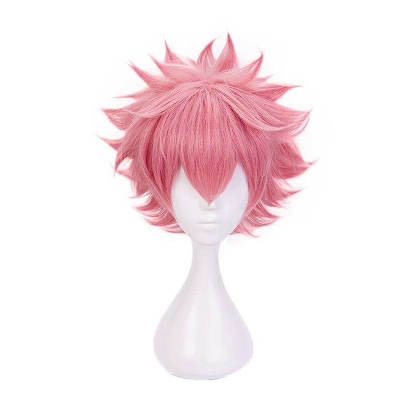 2 шт. парик + головной убор My Hero Academia Mina Ashido Розовый парик с головным убором Косплей Костюм Boku no Hero Academia термостойкие парики из синтетических волос