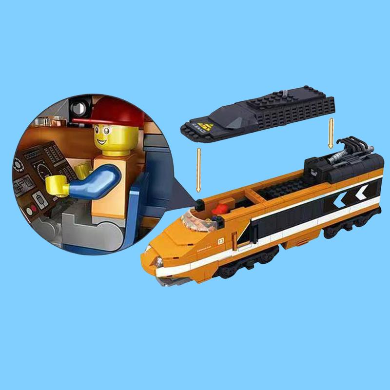 City Power Function High Speed Train Railway Express with Tracks Building Brick Block Model Boys Childrens Kids Educational Gift