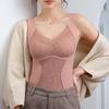 1pcs Woman Thermal Underwear Thermo Lingerie Winter Soft Warm Top Wear Thermo Vest Undershirt Intimate Lace with Bra Padded