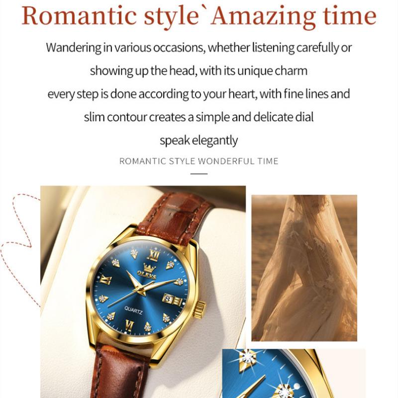 OLEVS Новые женские часы. Элегантные, модные и интеллектуальные водонепроницаемые светящиеся высококачественные часы.