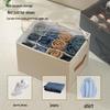 Foldable Shoe Storage Box with Lid & Dividers - Multifunctional Organizer for Clothes & Sundries