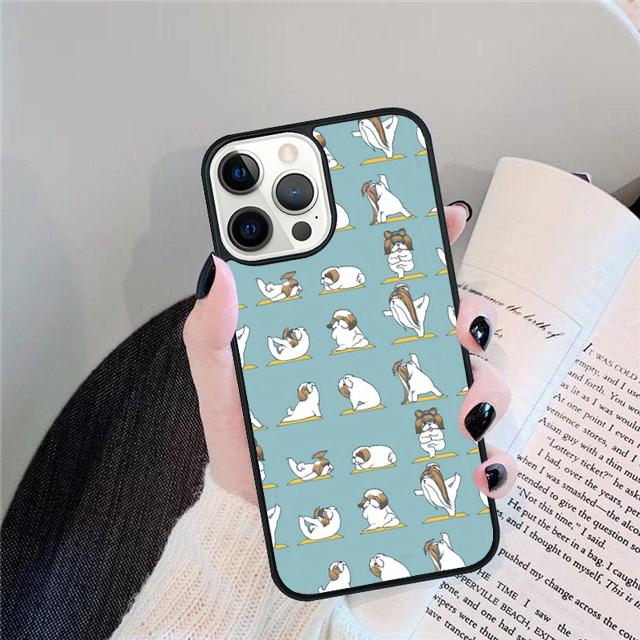 Мультяшная собака Ши-тцу Чехол-оболочка Для iPhone 17 Air 15 16 14 13 12 Pro Max 11 Pro Max Plus Чехол для телефона