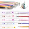 Школьный набор из 12/24/48 штук многоцветных сменных блестящих стержней для гелиевой ручки