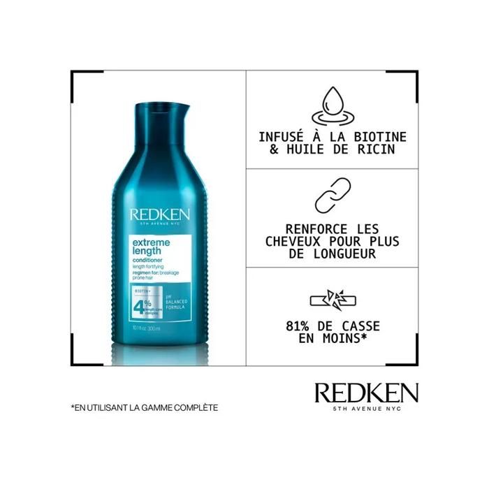 Redken Extreme Length Après-Shampoing Fortifiant Longueur 300ml