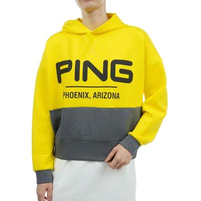 Толстовка с капюшоном Тепло Гольф Желтый L [Pin Apparel] Женская (Логотип бренда, Хранение, Тепло) / / 622-3262800 061_Светлый