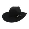 Retro  Sunshade Sunscreen Jazz Hat Simple High-End Feeling Belt Top Hat Fashionable Solid Color Denim Hat