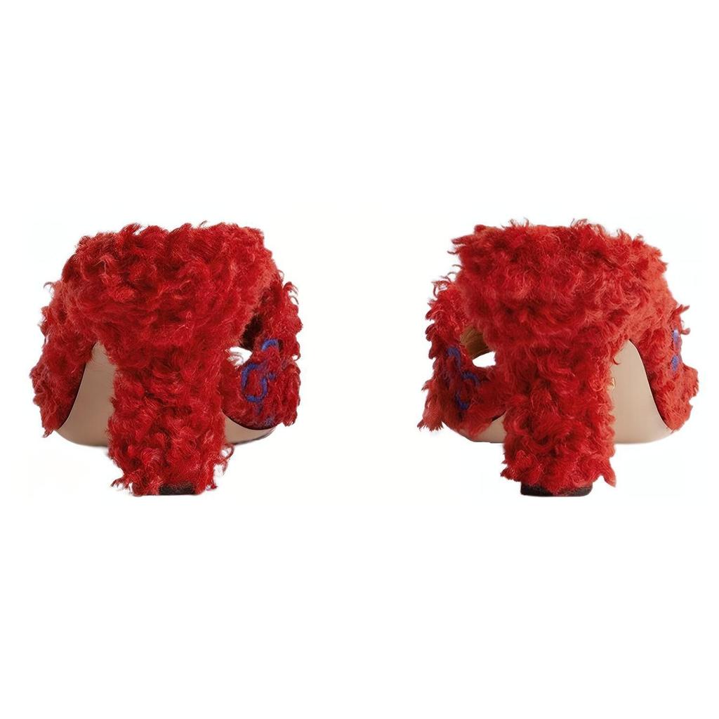 Adidas Оригинальные сандалии-слайды на высоком каблуке Originals Trefoil Series, удобная женская обувь, красные 722440 FAAV8 6003