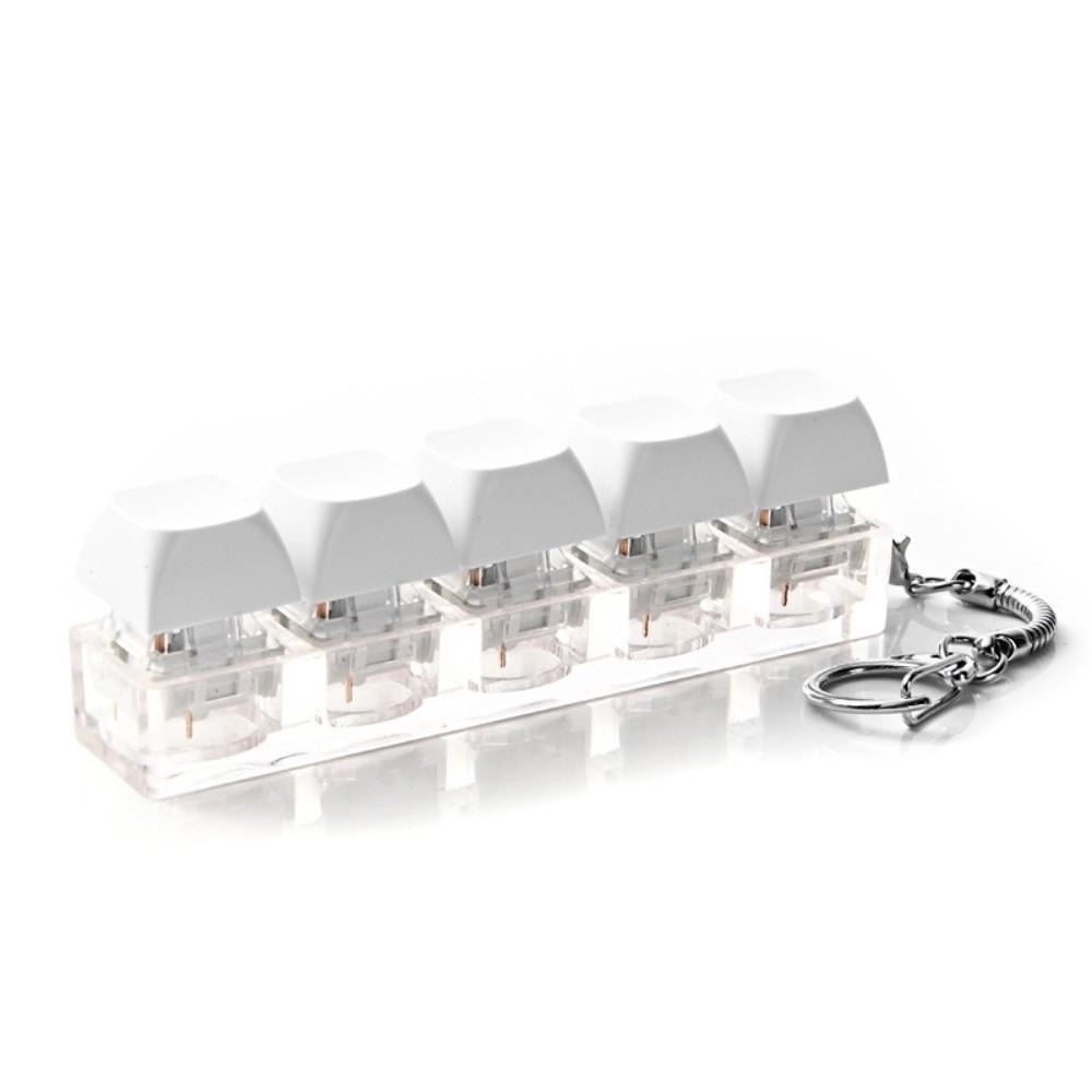 Key Button Decompression Toys 5 Keys Keyboard Fidget Keychain Relaxing Keycaps Keychain Toys  Adult