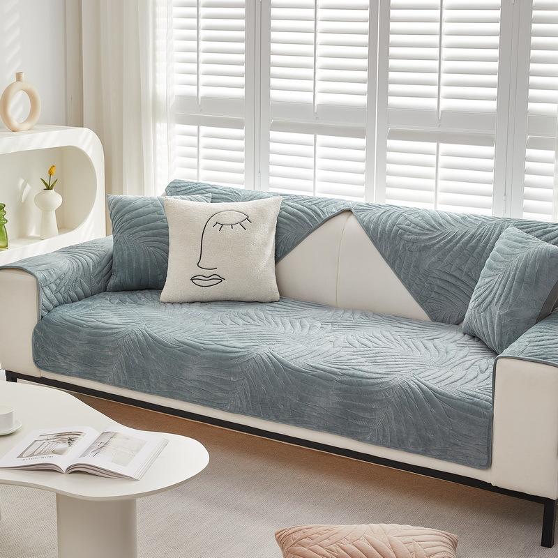 Однотонная плюшевая подушка для дивана Nordic Simple Fashion Sofa Towel Нескользящий кожаный чехол для дивана Four Seasons Universal Seat Cushions Winter