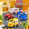 2026 Micro-Particle Cartoon Car Building Blocks for Boys - Educational Assembly Toys