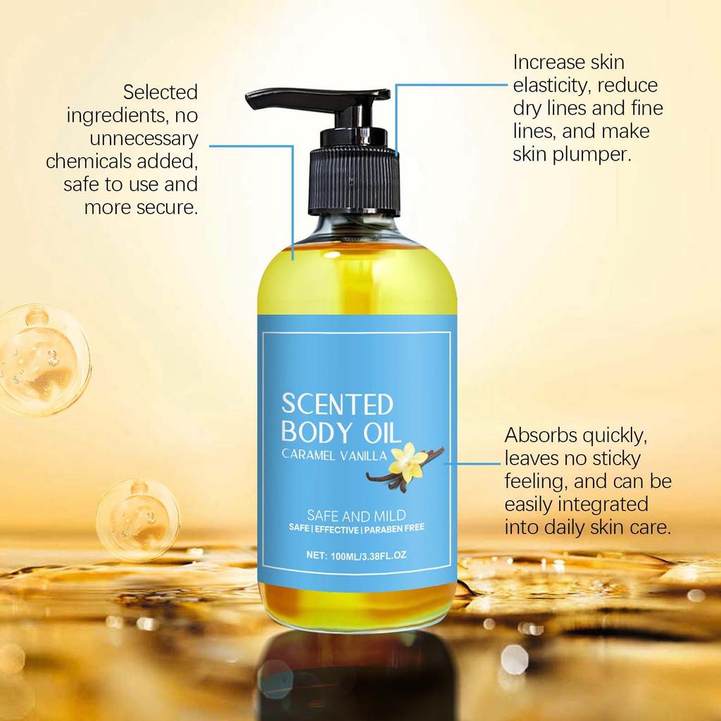 100 мл Карамельное масло для тела Увлажняющее и питательное масло для массажа кожи
