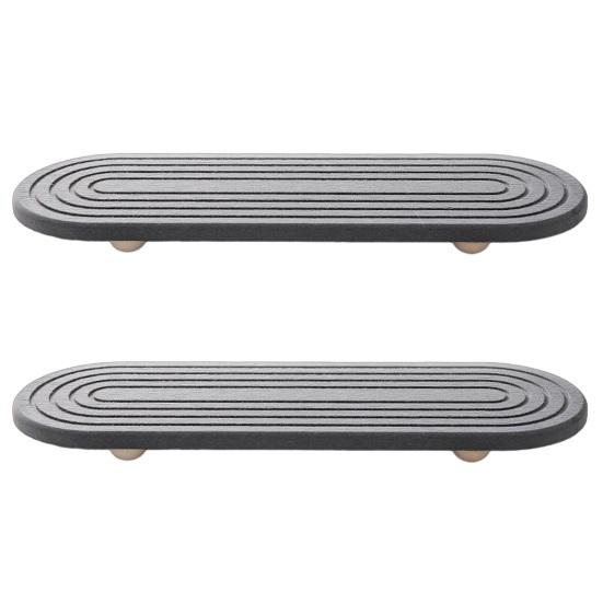 Anti-Slip Kitchen Sink Mat with Leak-Proof Groove Design Quick Drying Diatomaceous Earth Stone Tray