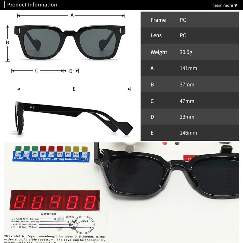 SHAUNA новые женские солнцезащитные очки с квадратными заклепками, оттенки UV400, ретро-градиентные мужские синие, зеленые солнцезащитные очки