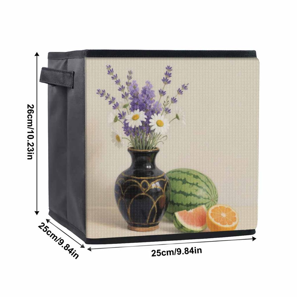 Lavender and Daisies 5D Diamond Painting Storage Basket Full Round Drill Mosaic Diamond Embroidery Cross Stitch Kits Home Decor Home Decor