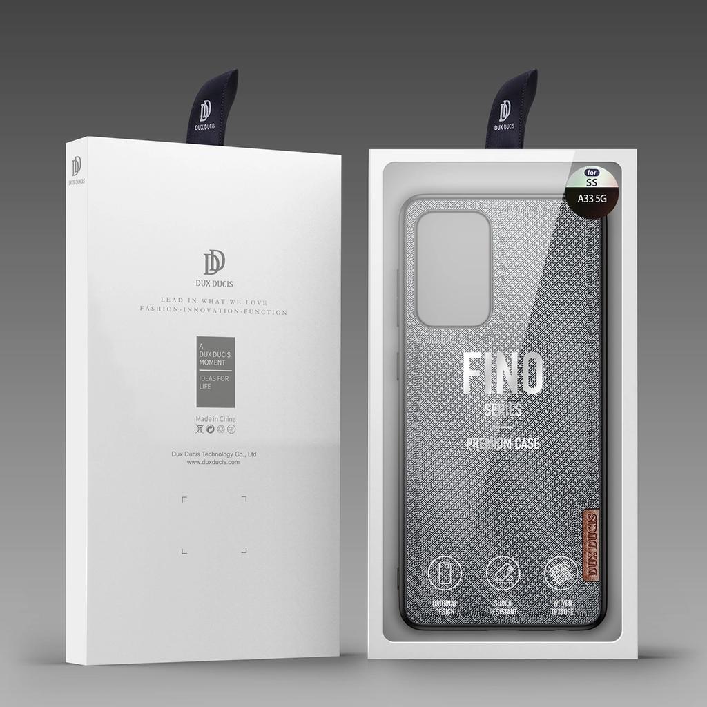 Dux Ducis Fino Case Cover Covered With Nylon Material For Samsung Galaxy A73 Blue