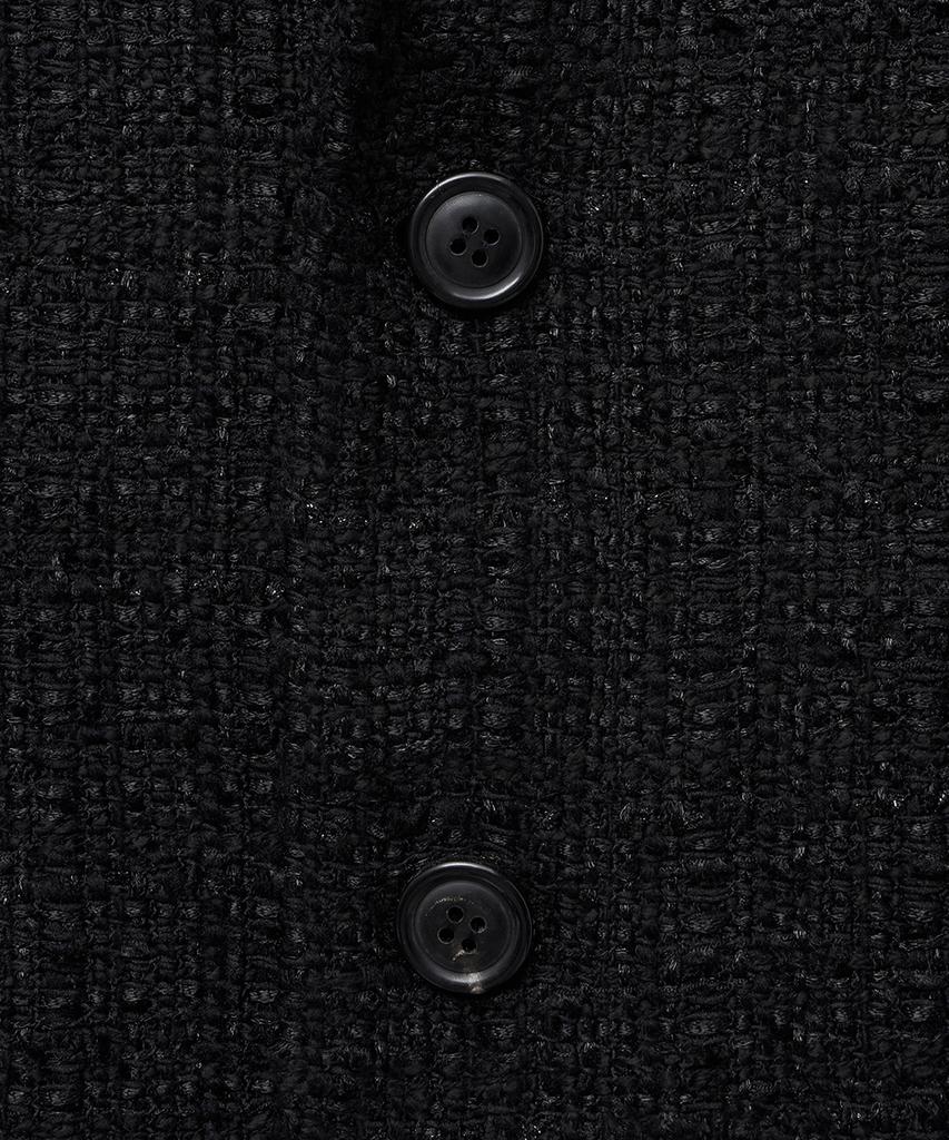Noirer Fancy Tweed Tailored Jacket (Black)