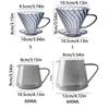 Glass Coffee Filter Pot 60 Degree Coffee Carafe Coffee Server V-shape Funnel  Pour Over Coffee